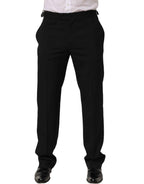 Dolce & Gabbana Black Tapered Leg Men Dress Trouser Pants