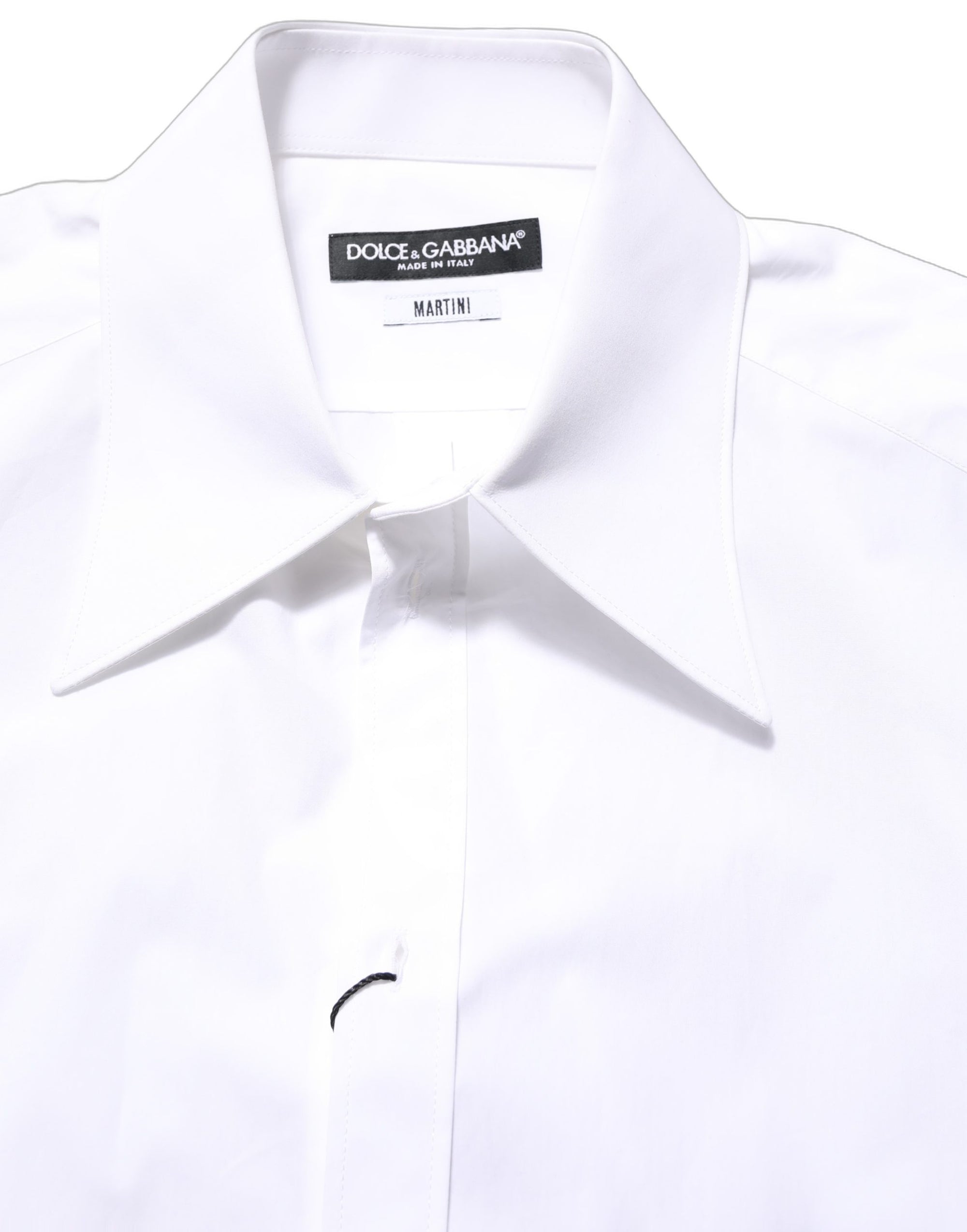 Dolce & Gabbana White MARTINI Long Sleeves Men Dress Shirt