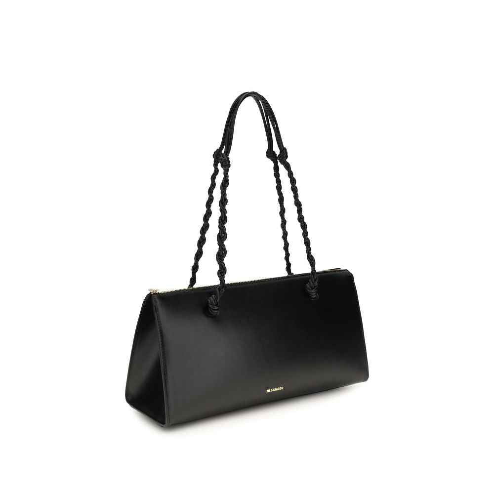 Jil Sander Black Calf Leather Bos Taurus Shoulder Bag