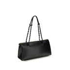 Jil Sander Black Calf Leather Bos Taurus Shoulder Bag