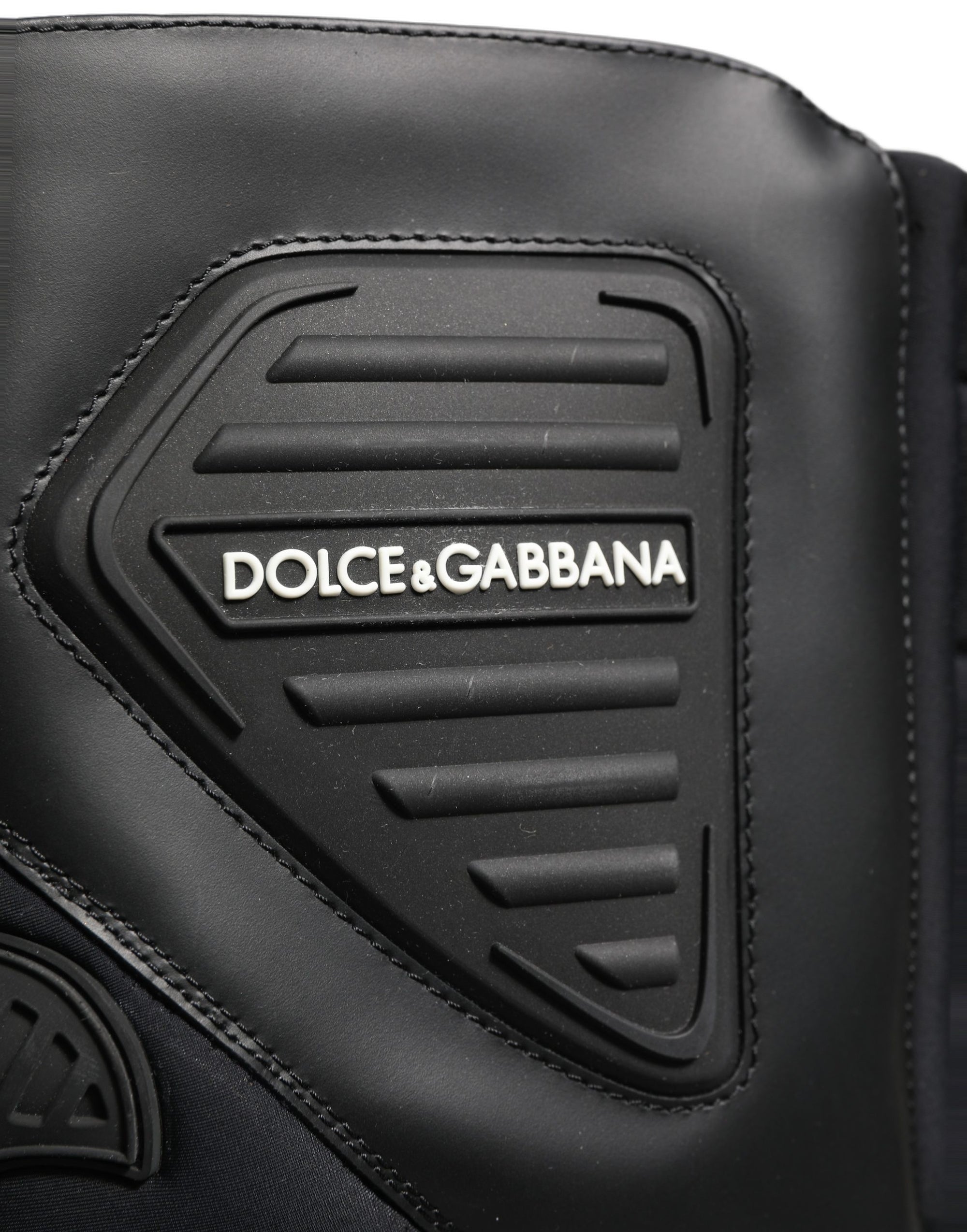 Dolce & Gabbana Black Leather Biker Mid Calf Men Boots Shoes