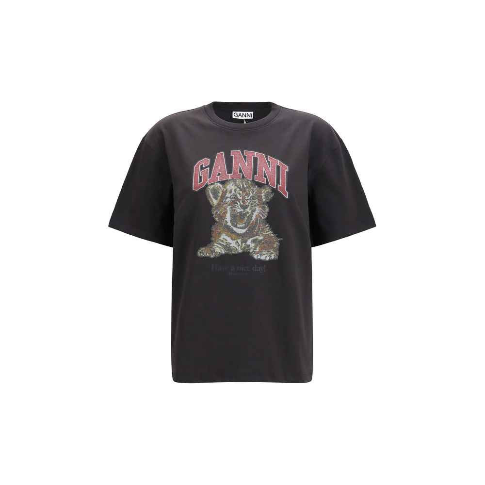 Ganni Black Cotton Sweatshirt