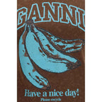 Ganni Brown Cotton Sweatshirt