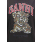 Ganni Black Cotton Sweatshirt