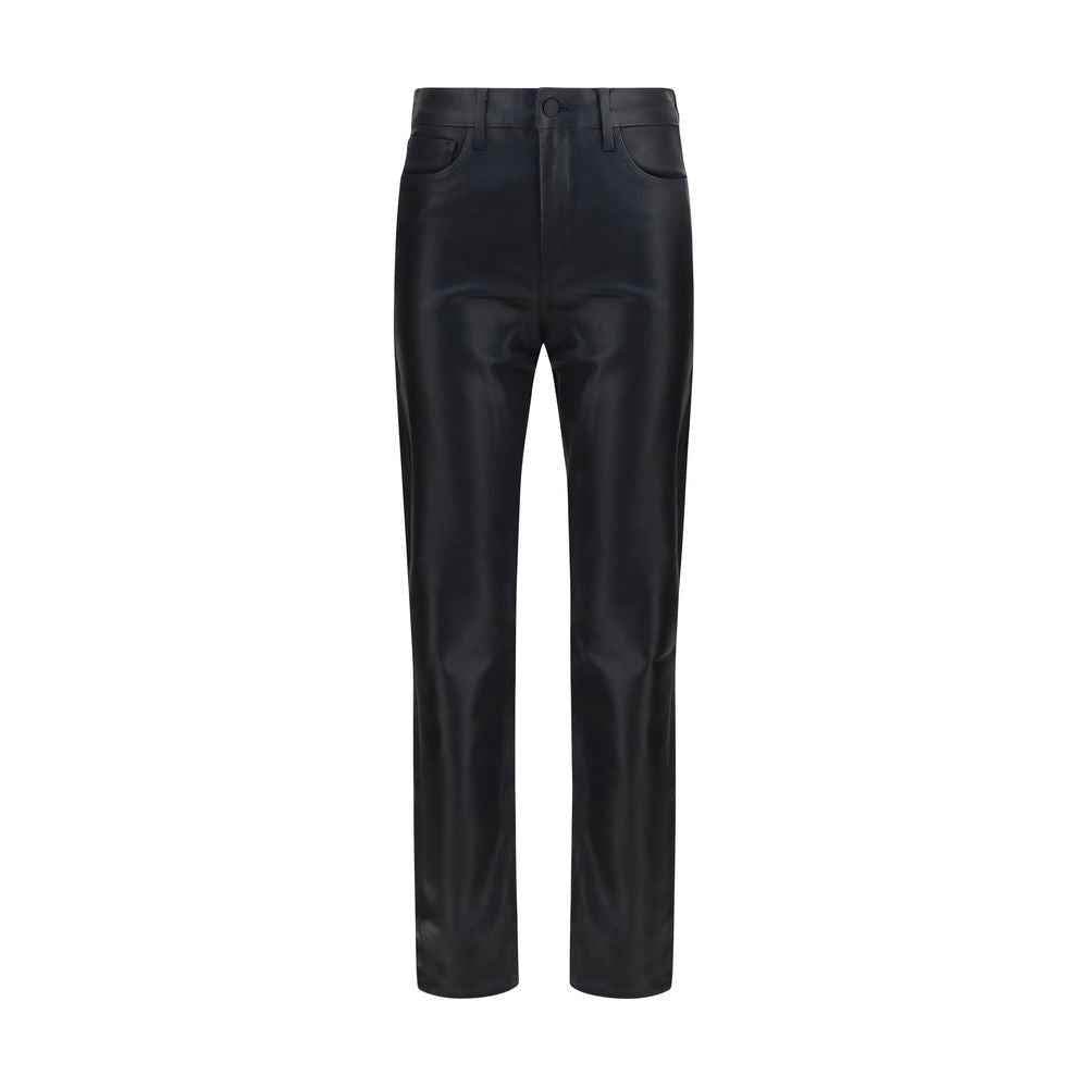 L'Agence Black Leather Pants