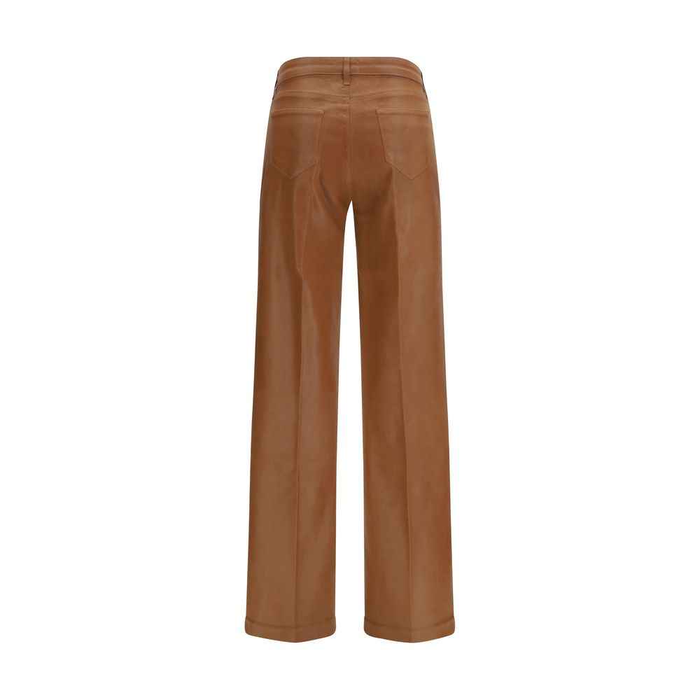 L'Agence Beige Cotton High-Waisted Jean