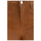 L'Agence Beige Cotton High-Waisted Jean
