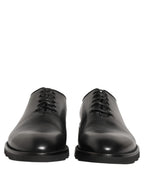Dolce & Gabbana Black Leather Men Oxford Dress Formal Shoes