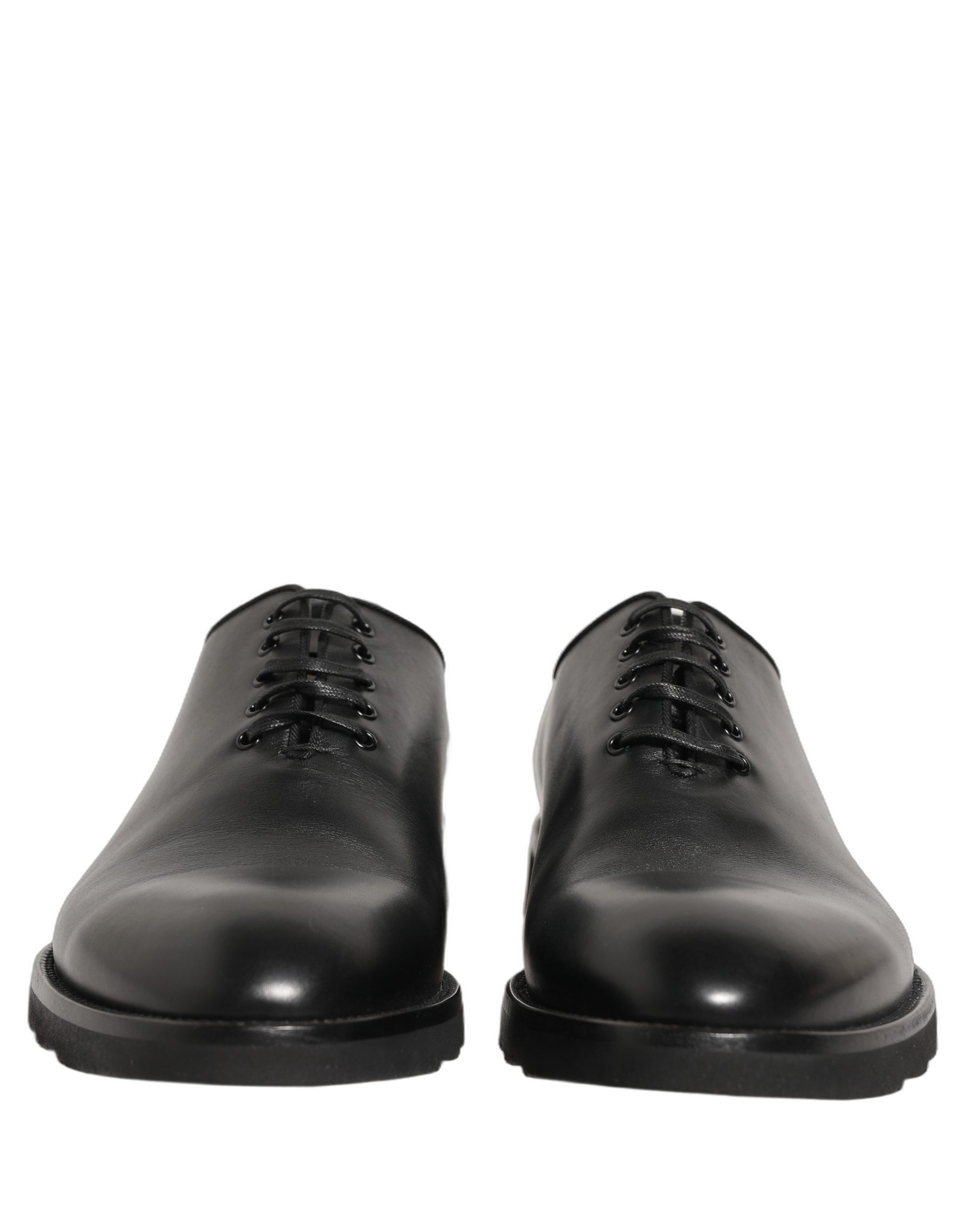 Dolce & Gabbana Black Leather Men Oxford Dress Formal Shoes
