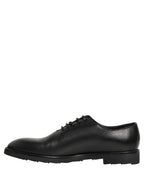 Dolce & Gabbana Black Leather Men Oxford Dress Formal Shoes