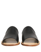 Dolce & Gabbana Brown Leather Slides Sandals Flats Men Shoes