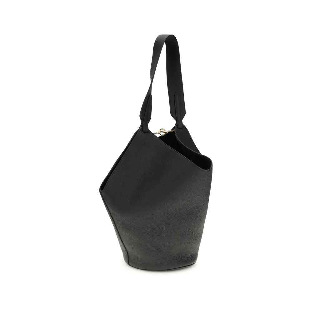 Khaite Black Calf Leather Bos Taurus Shoulder Bag