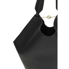 Khaite Black Calf Leather Bos Taurus Shoulder Bag