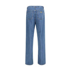 Valentino Blue Cotton Straight-Leg Jeans