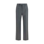 Valentino Gray Wool Oves Aries Dress Pants