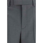 Valentino Gray Wool Oves Aries Dress Pants