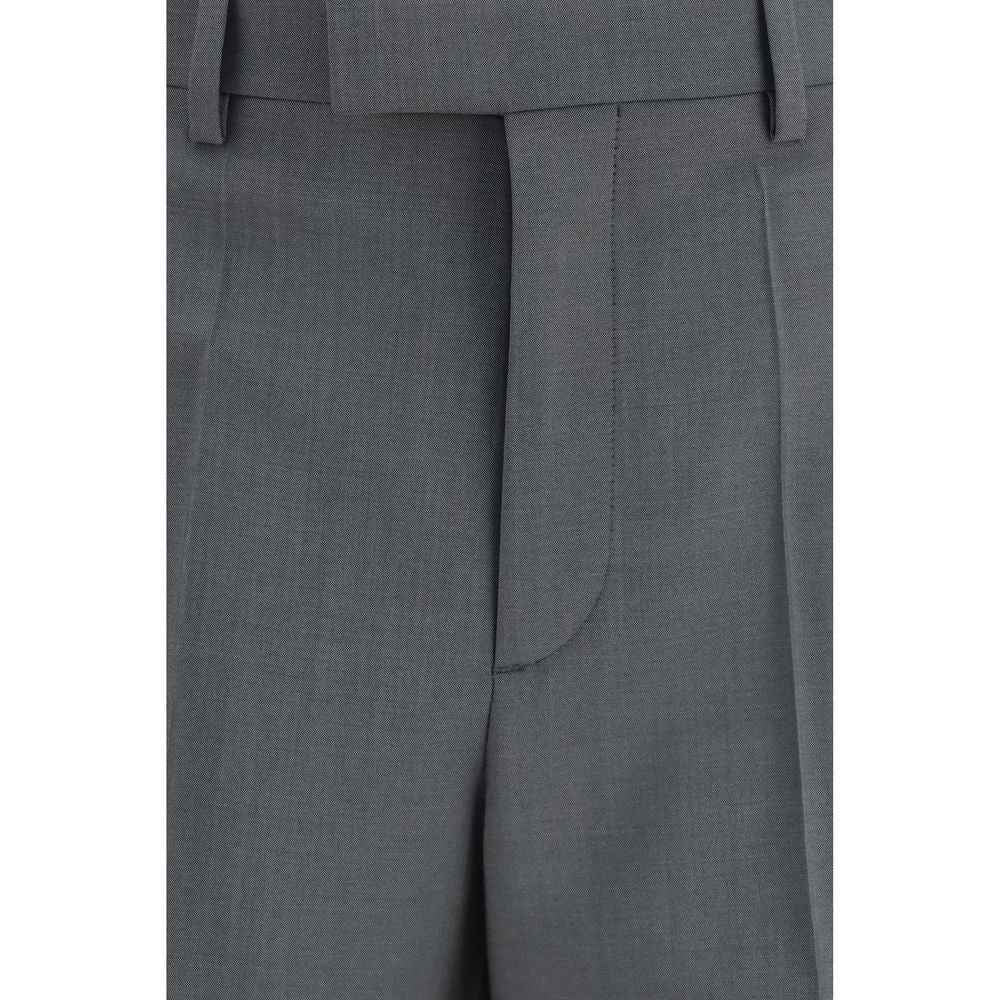 Valentino Gray Wool Oves Aries Dress Pants