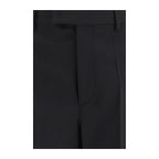 Valentino Black Wool Oves Aries Dress Pants