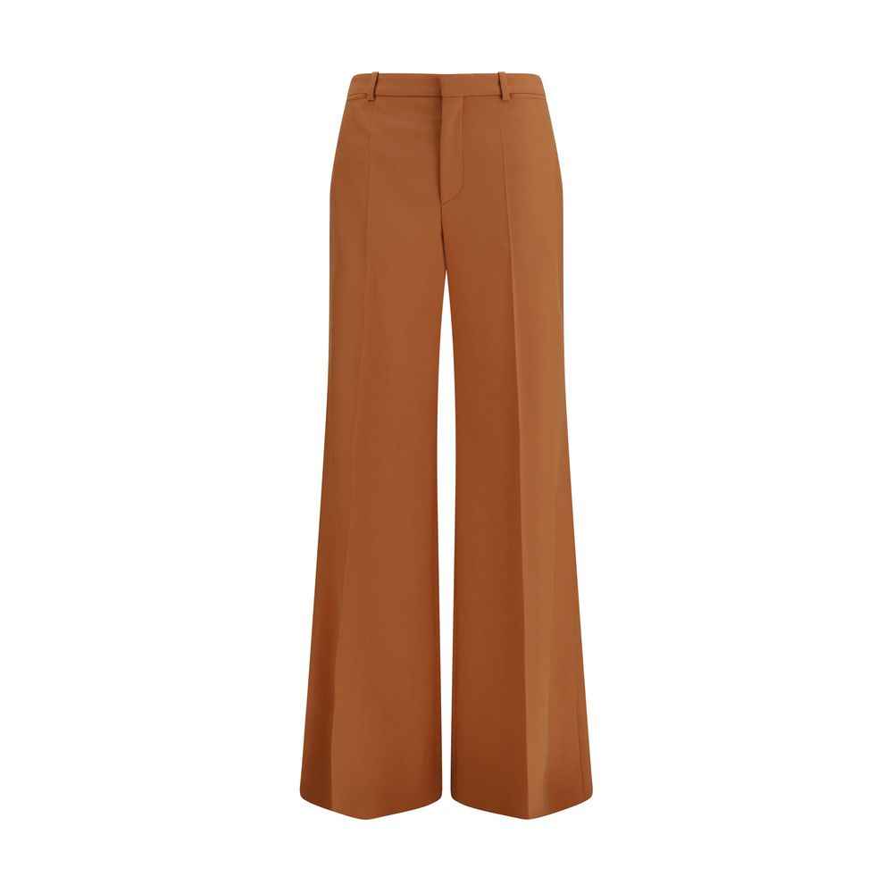Chloé Orange Cotton Flared Pants