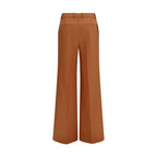 Chloé Orange Cotton Flared Pants