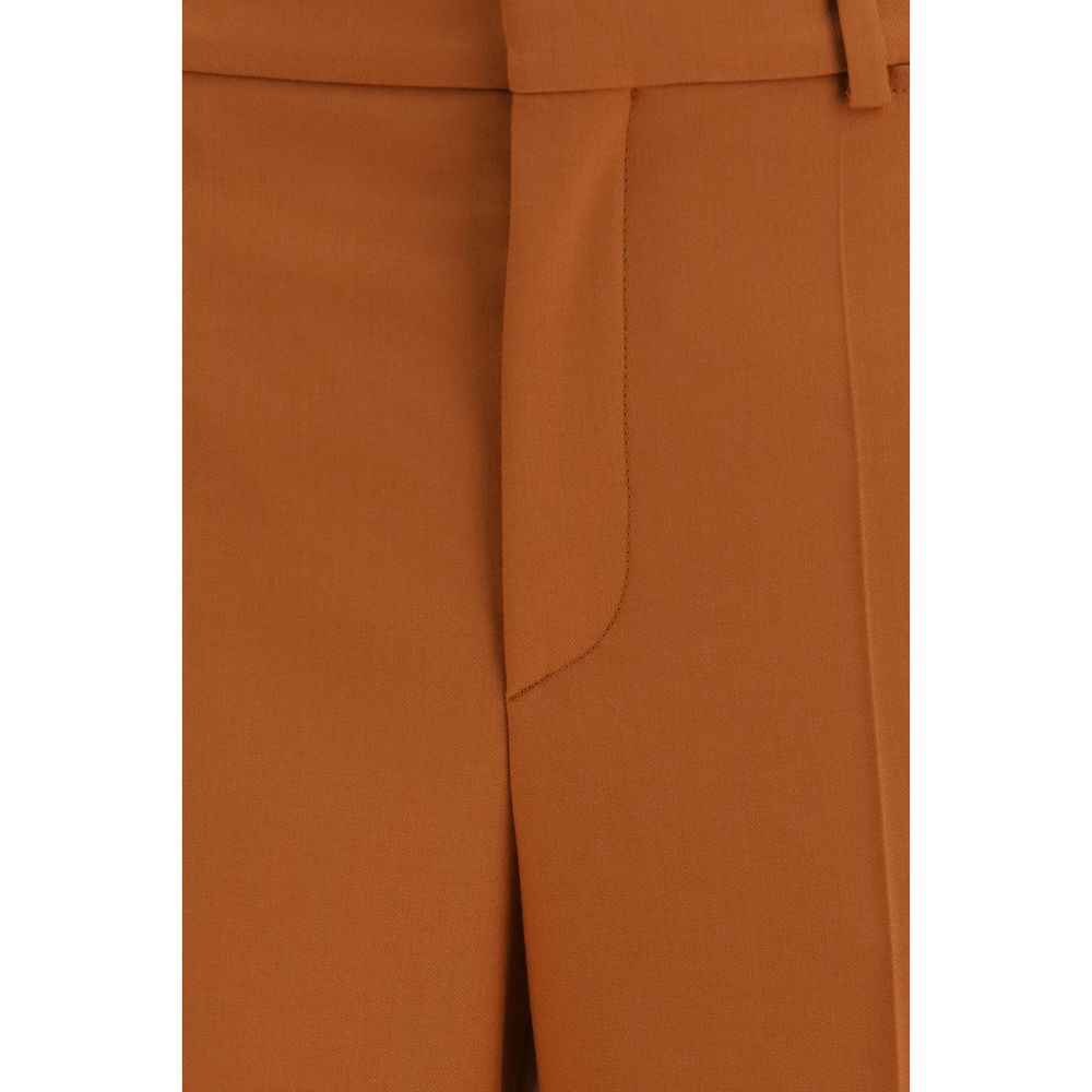Chloé Orange Cotton Flared Pants