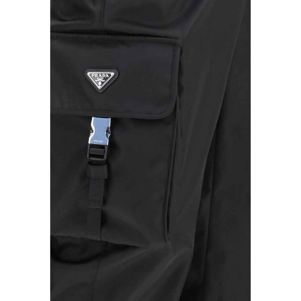 Prada Black Polyamide Cargo Pants
