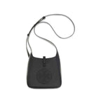 Tory Burch Black Calf Leather Bos Taurus Shoulder Bag