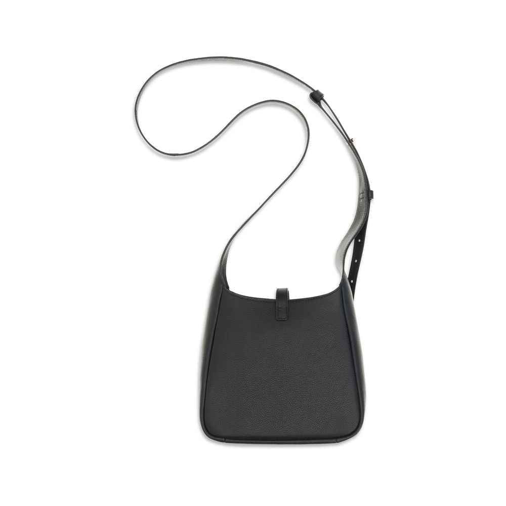 Tory Burch Black Calf Leather Bos Taurus Shoulder Bag
