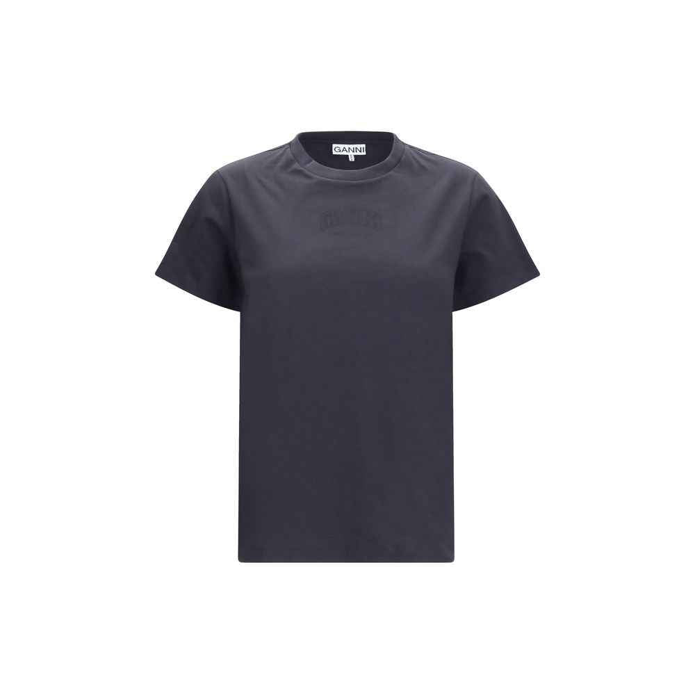 Ganni Black Cotton T-Shirt