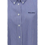 Miu Miu Blue Cotton Dress Shirt