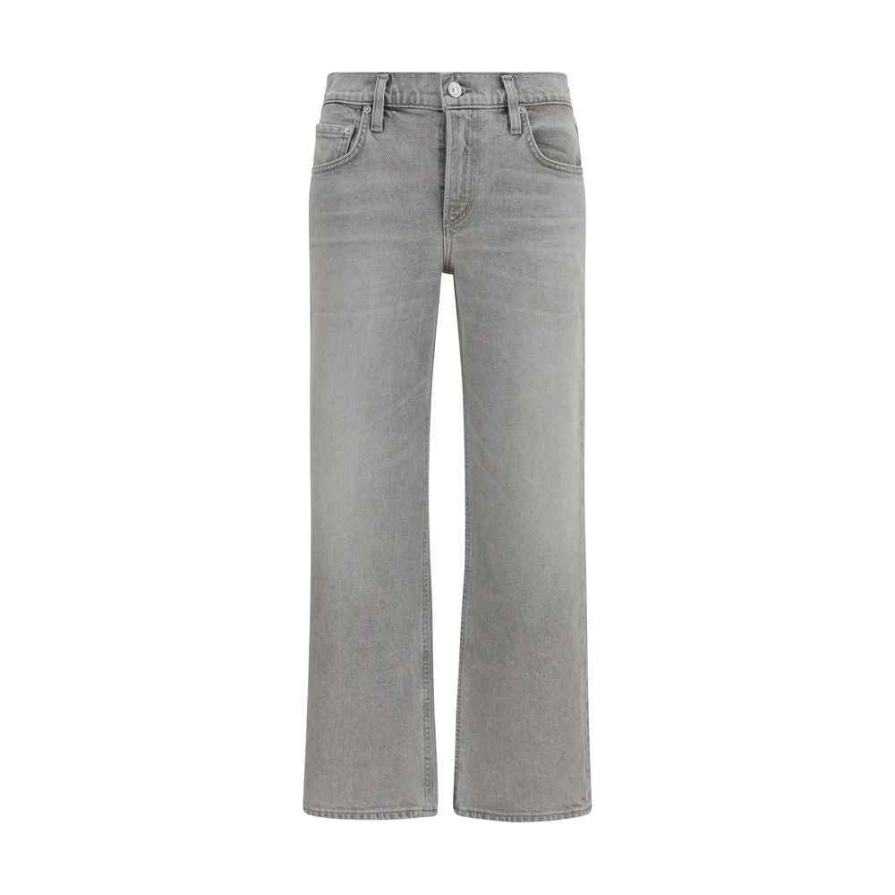 Citizens of Humanity Gray Cotton Straight-Leg Jeans