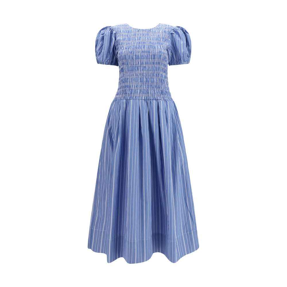 Ganni Blue Cotton Casual Dress