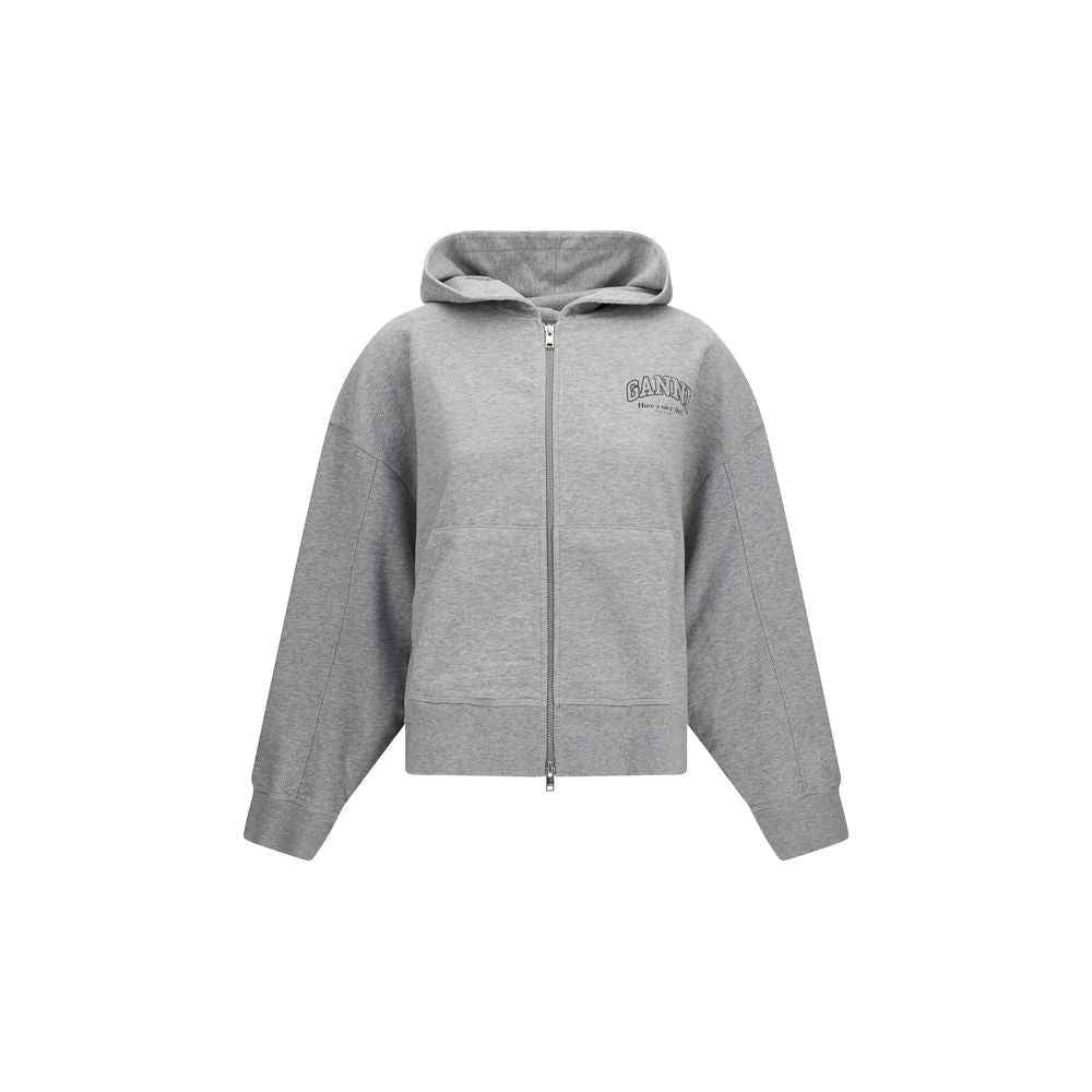 Ganni Gray Cotton Sweatshirt