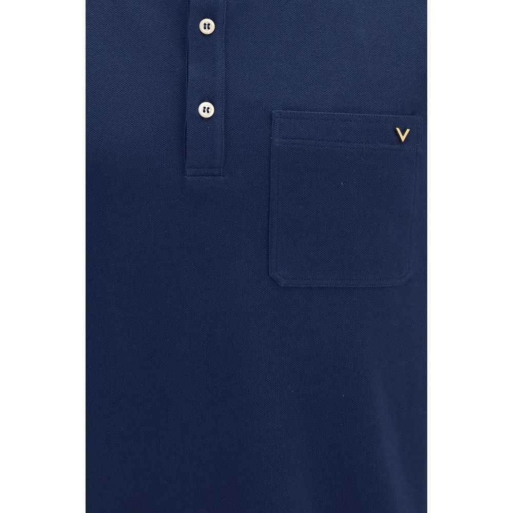 Valentino Blue Cotton Polo Shirt