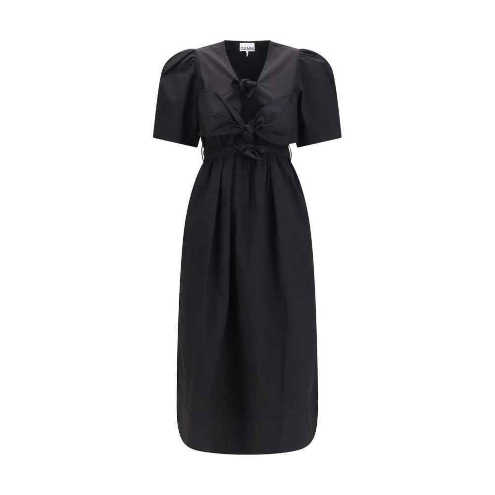 Ganni Black Cotton Casual Dress