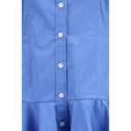 Ganni Blue Cotton Casual Dress
