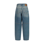 Ganni Blue Cotton Tapered Jeans