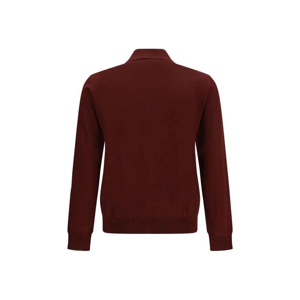 Valentino Bordeaux Wool Oves Aries Polo Shirt