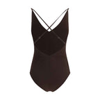 Brunello Cucinelli Brown Nylon One-Piece Swimsuit