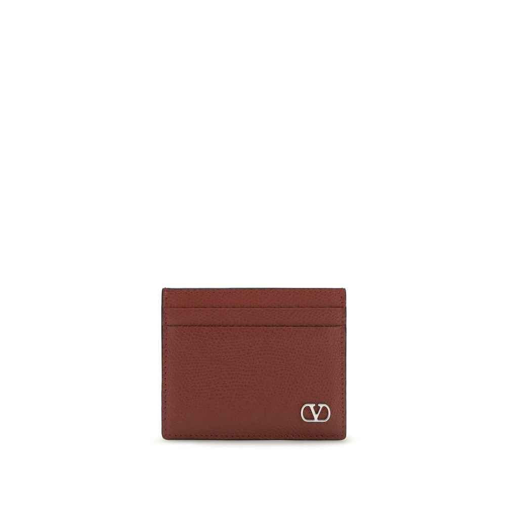 Valentino Garavani Bordeaux Calf Leather Bos Taurus Wallet
