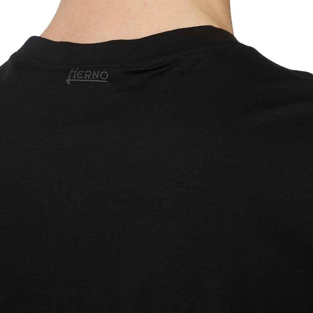 Herno Black Cotton T-Shirt