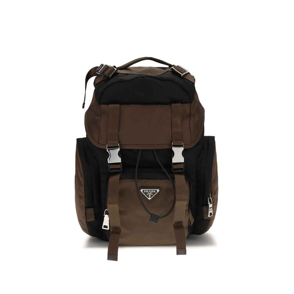 Prada Brown Recycled Polyamide Backpack