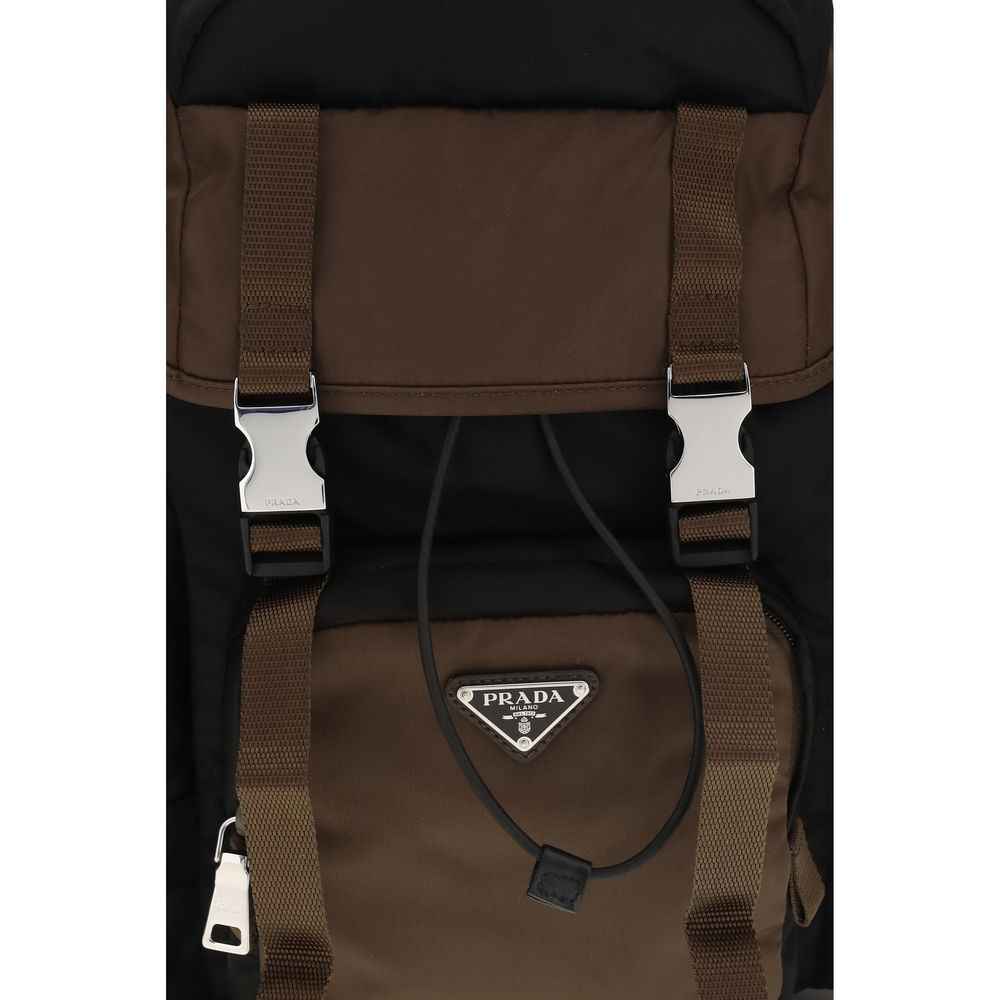 Prada Brown Recycled Polyamide Backpack