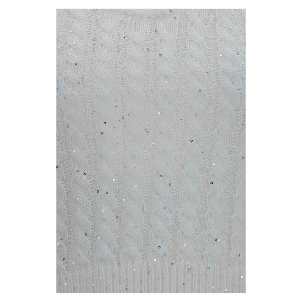 Brunello Cucinelli White Linen Tank Tops