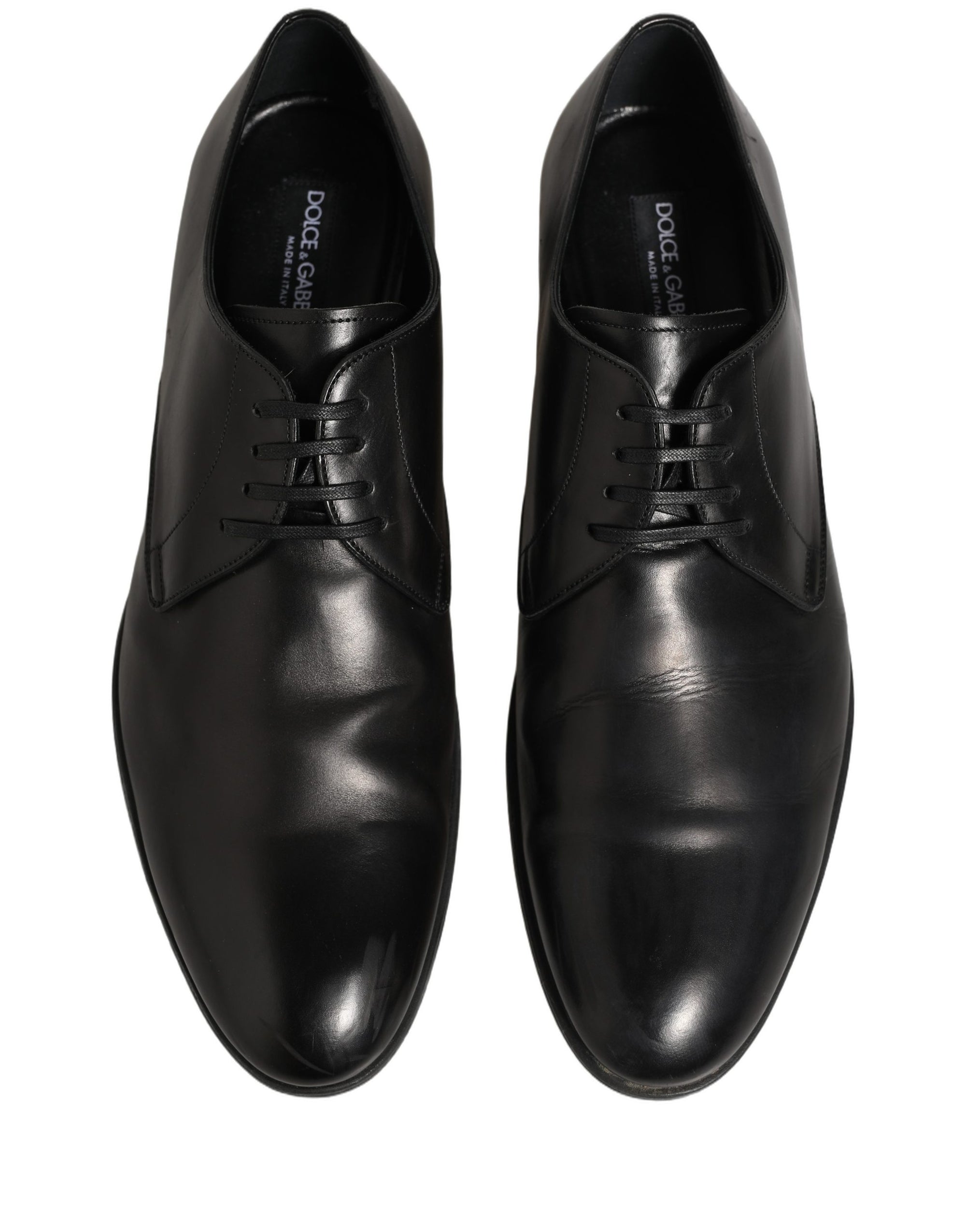 Dolce & Gabbana Dress Black Leather Lace Up Derby Shoes
