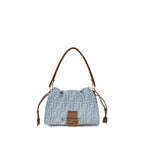 Fendi Blue Cotton Shoulder Bag