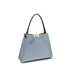 Fendi Blue Cotton Handbag