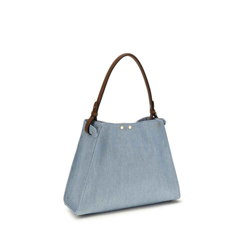 Fendi Blue Cotton Handbag