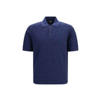 Fendi Blue Cotton Polo Shirt
