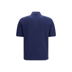 Fendi Blue Cotton Polo Shirt